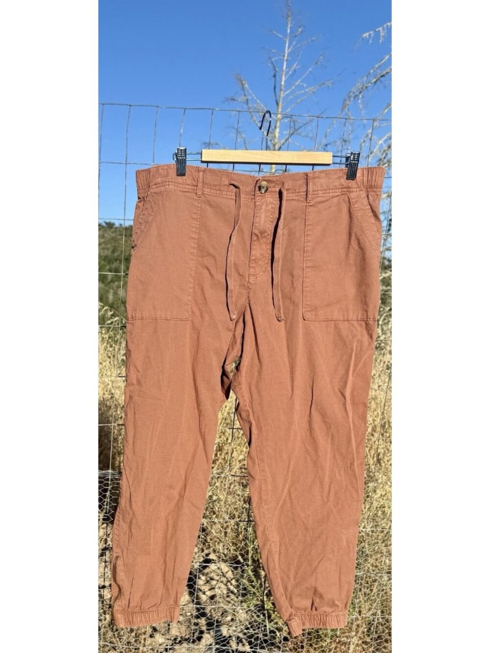 Sonoma Goods for Life Womens Red-Orange Drawstring Capri Pants Size PXL